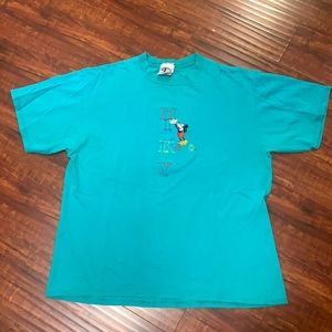 Vintage 90s Mickey Mouse Embroidery T-Shirt Size XL